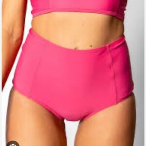 Kortni Jean Pink High-Waisted Bikini Bottom